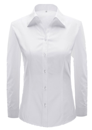 女長袖V領襯衣 YW4516 女長袖V領襯衣 YW4516