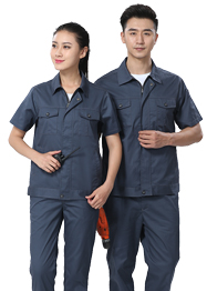 短袖鐵灰色時(shí)尚工作服TMX665-01 短袖鐵灰色時(shí)尚工作服TMX665-01